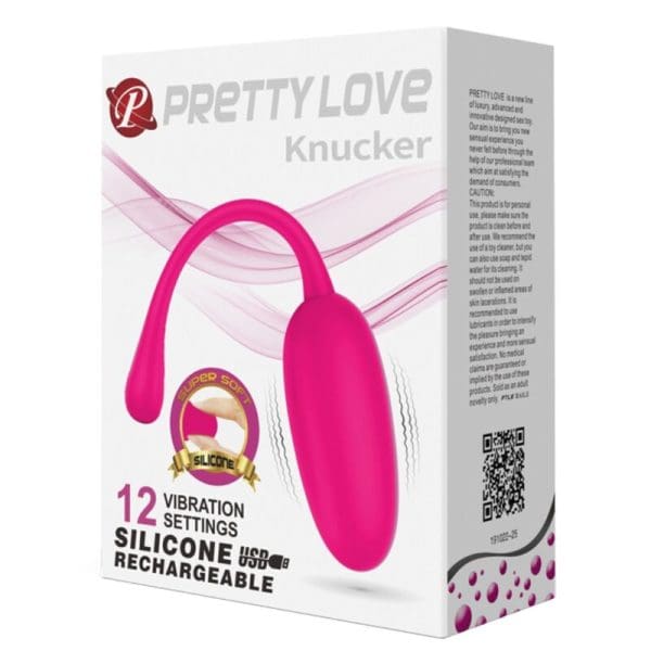 PRETTY LOVE - KNUCKER PINK RECHARGEABLE VIBRATING EGG 8